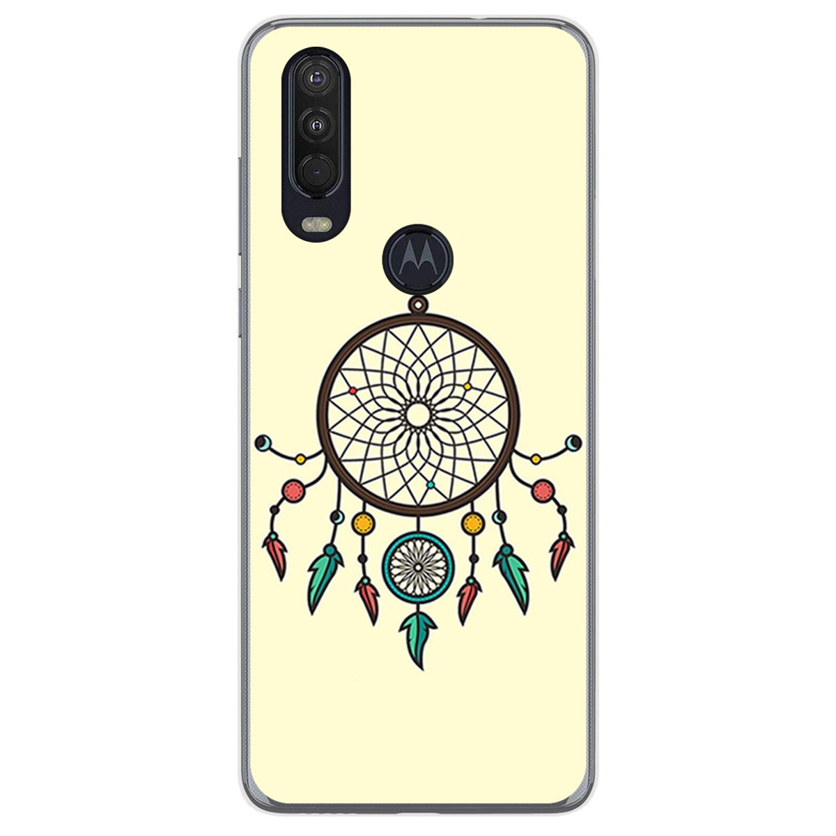 Funda Gel Tpu para Motorola One Action diseño Atrapasueños Dibujos