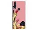 Funda Gel Tpu para Motorola One Action diseño Brochas Dibujos