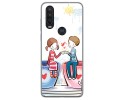 Funda Gel Tpu para Motorola One Action diseño Café Dibujos