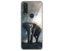 Funda Gel Tpu para Motorola One Action diseño Elefante Dibujos