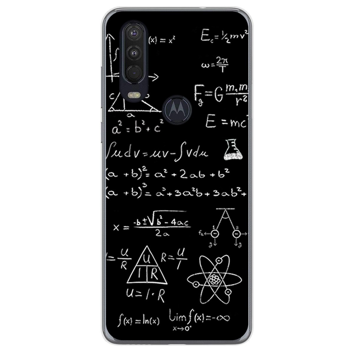 Funda Gel Tpu para Motorola One Action diseño Formulas Dibujos