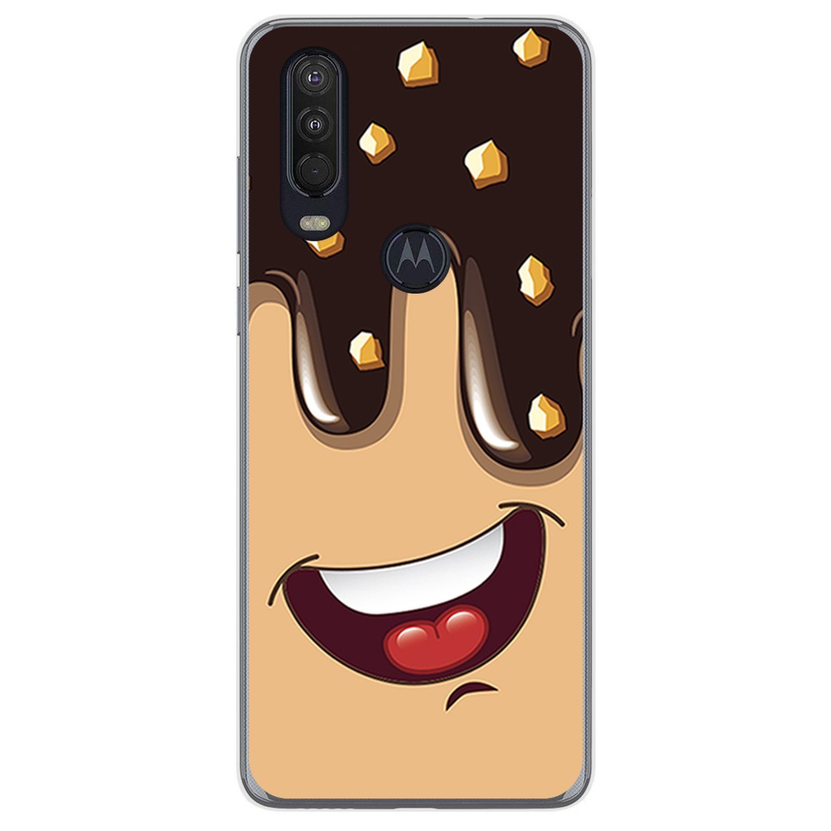 Funda Gel Tpu para Motorola One Action diseño Helado Chocolate Dibujos
