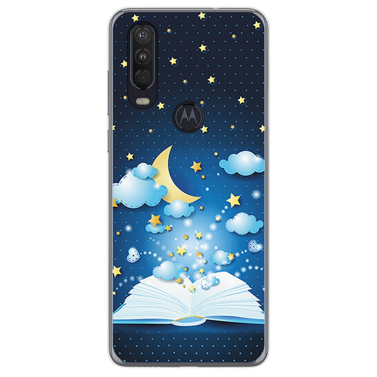 Funda Gel Tpu para Motorola One Action diseño Libro Cuentos Dibujos