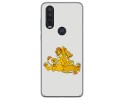 Funda Gel Tpu para Motorola One Action diseño Leones Dibujos