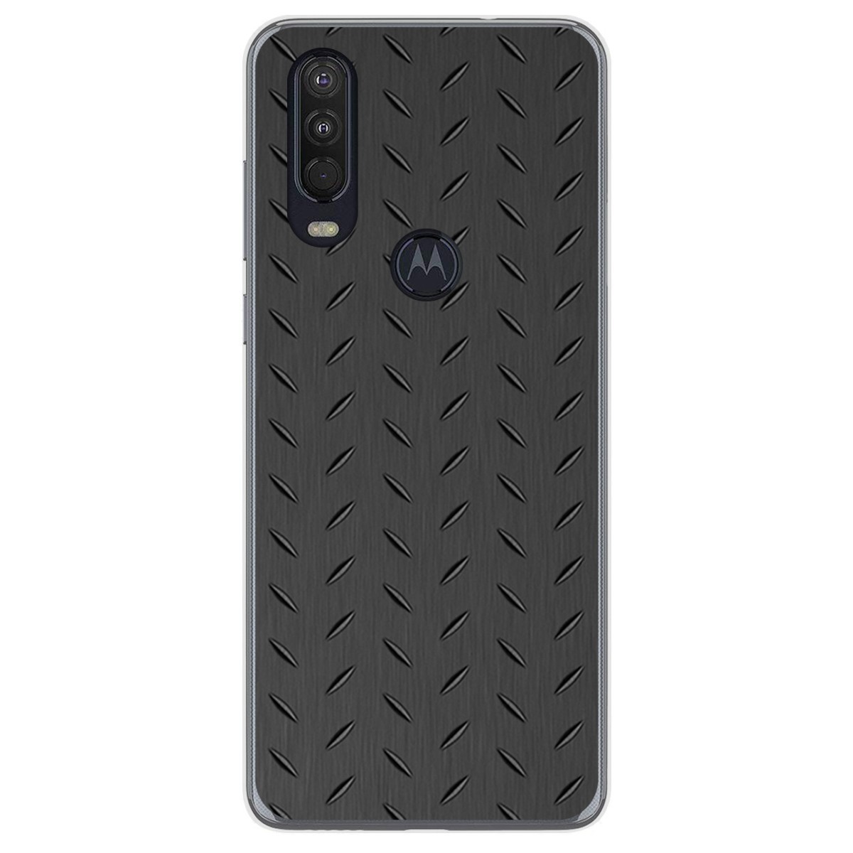 Funda Gel Tpu para Motorola One Action diseño Metal Dibujos