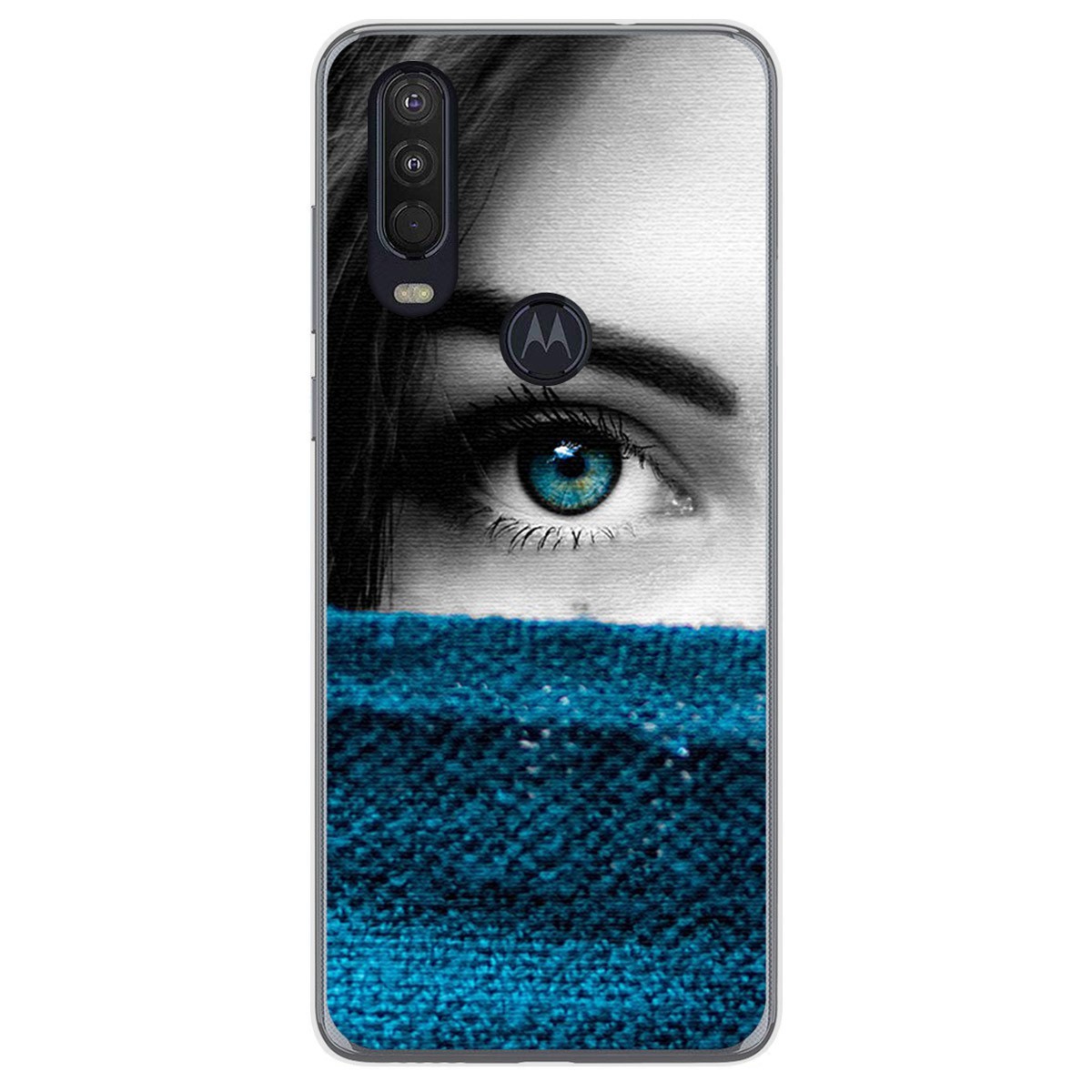 Funda Gel Tpu para Motorola One Action diseño Ojo Dibujos