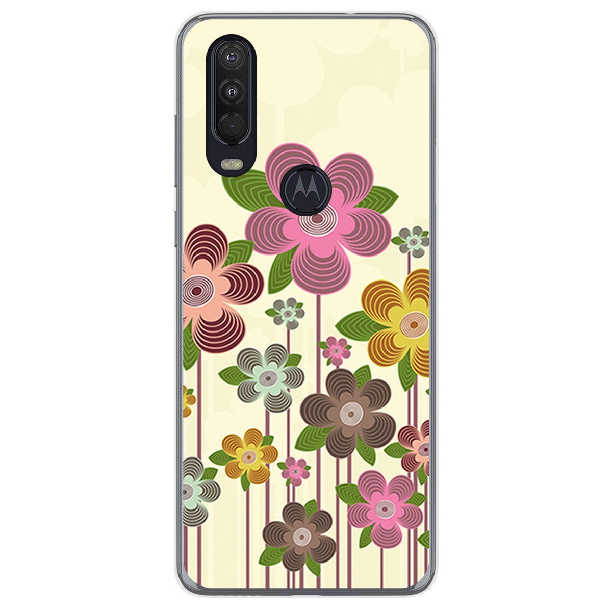 Funda Gel Tpu para Motorola One Action diseño Primavera En Flor Dibujos
