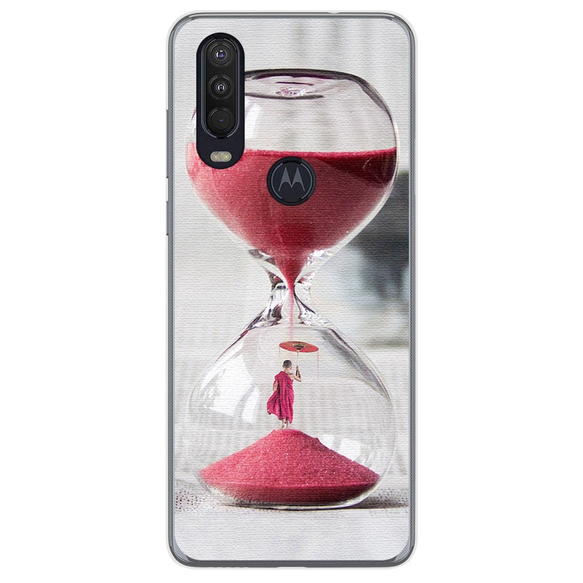 Funda Gel Tpu para Motorola One Action diseño Reloj Dibujos