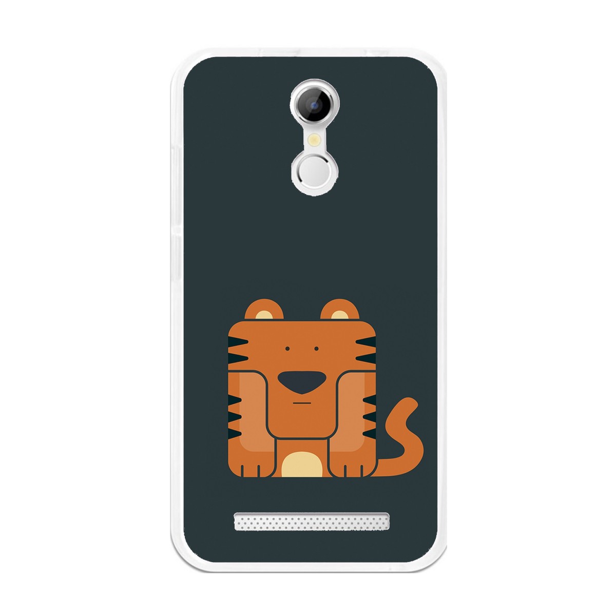 Funda Gel Tpu para Homtom H17 / H17 Pro Diseño Tigre Dibujos