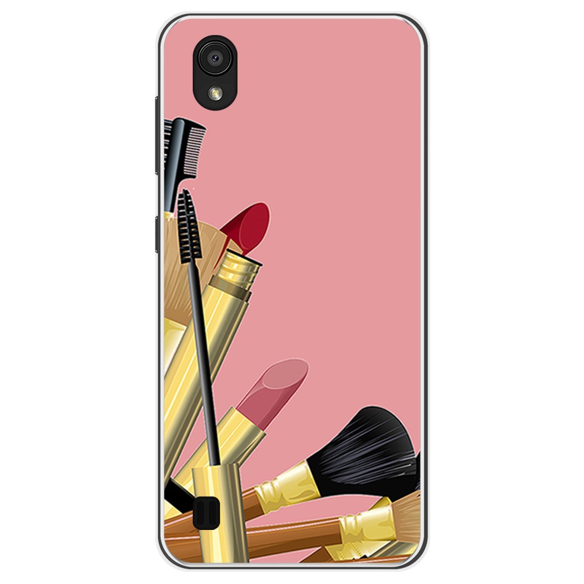 Funda Gel Tpu para Zte Blade A5 2019 diseño Brochas Dibujos