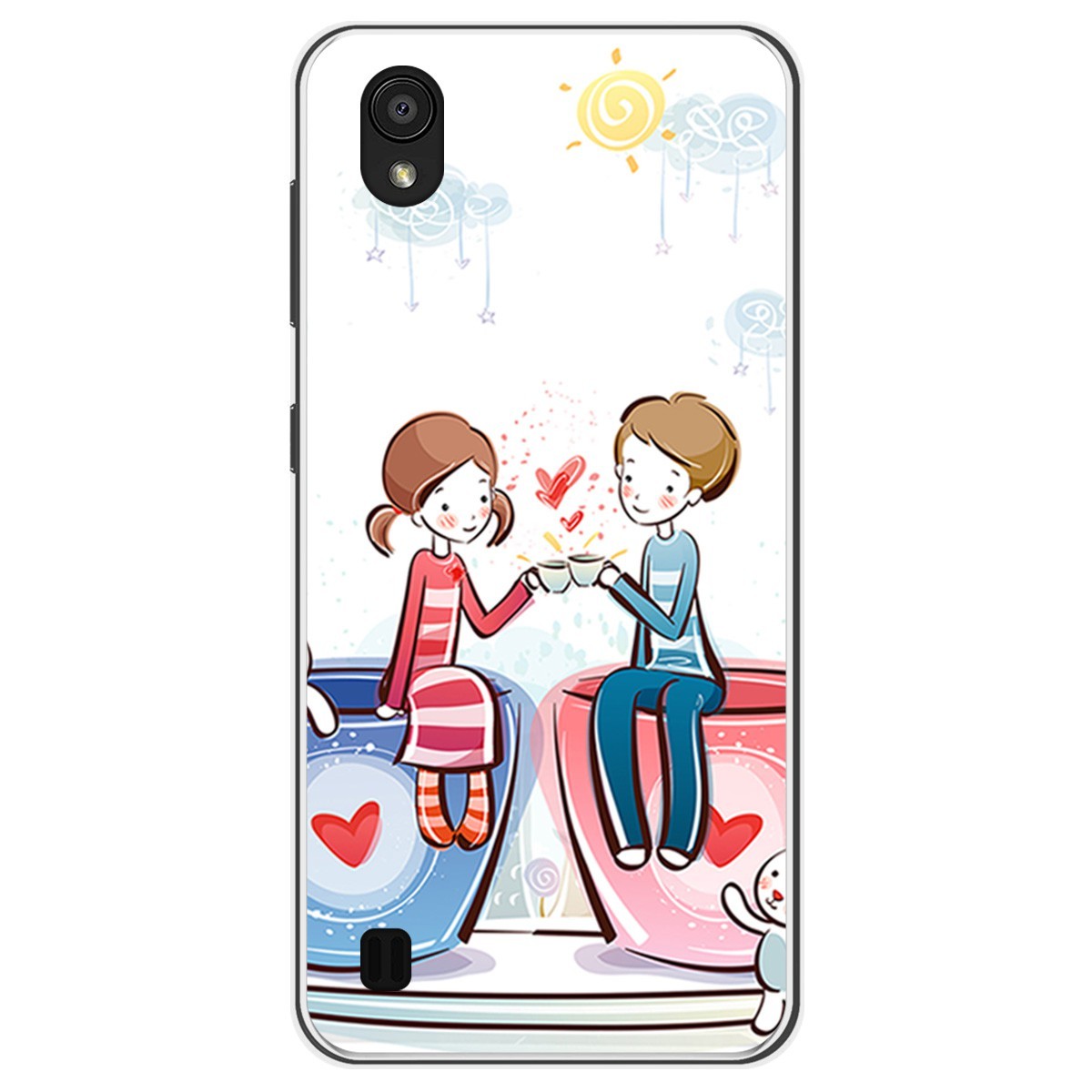 Funda Gel Tpu para Zte Blade A5 2019 diseño Café Dibujos