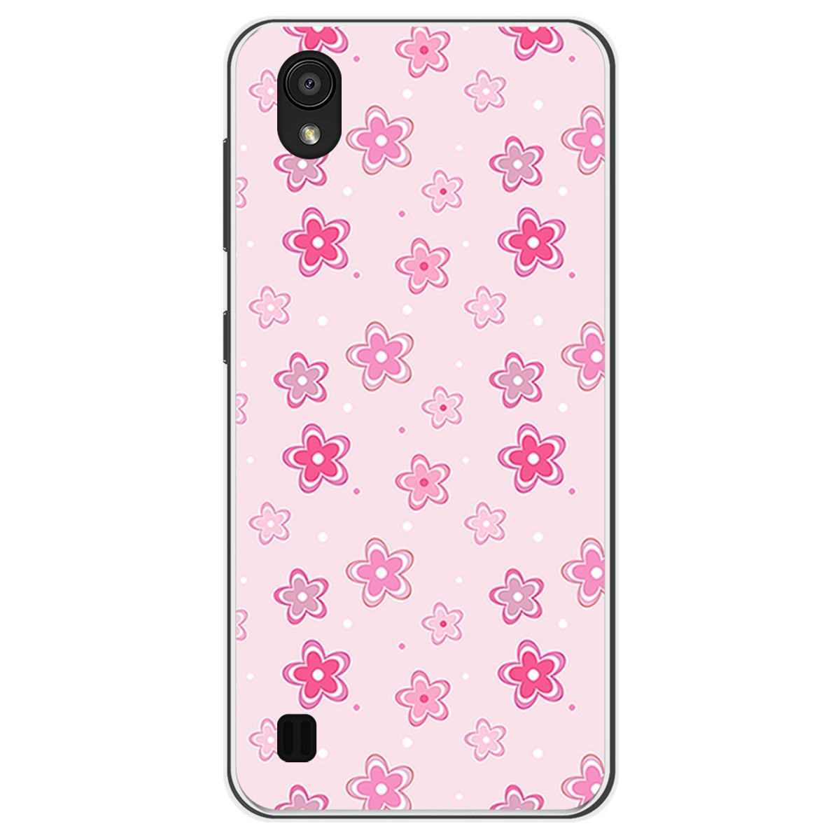 Funda Gel Tpu para Zte Blade A5 2019 diseño Flores Dibujos