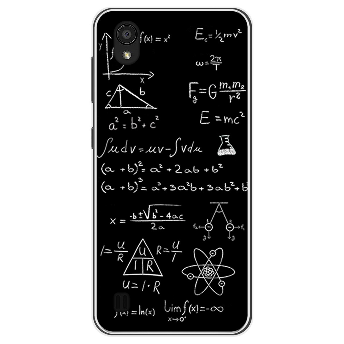 Funda Gel Tpu para Zte Blade A5 2019 diseño Formulas Dibujos