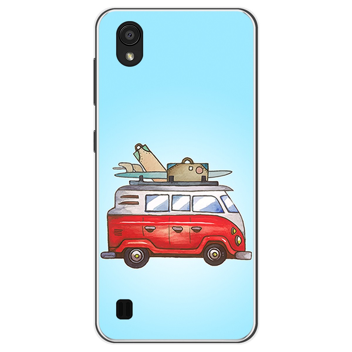 Funda Gel Tpu para Zte Blade A5 2019 diseño Furgoneta Dibujos