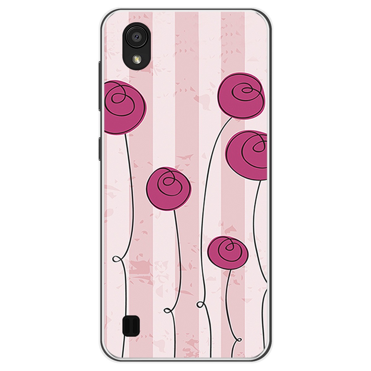 Funda Gel Tpu para Zte Blade A5 2019 diseño Flores Vintage Dibujos
