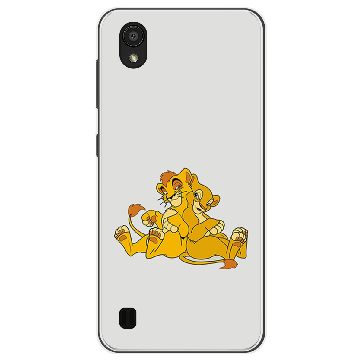 Funda Gel Tpu para Zte Blade A5 2019 diseño Leones Dibujos