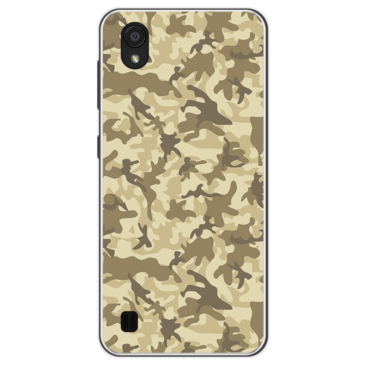Funda Gel Tpu para Zte Blade A5 2019 diseño Sand Camuflaje Dibujos