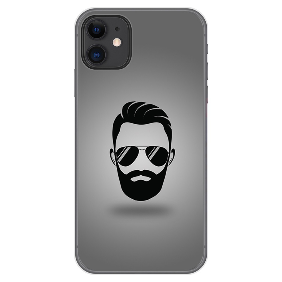 Funda Gel Tpu para Iphone 11 (6.1) diseño Barba Dibujos