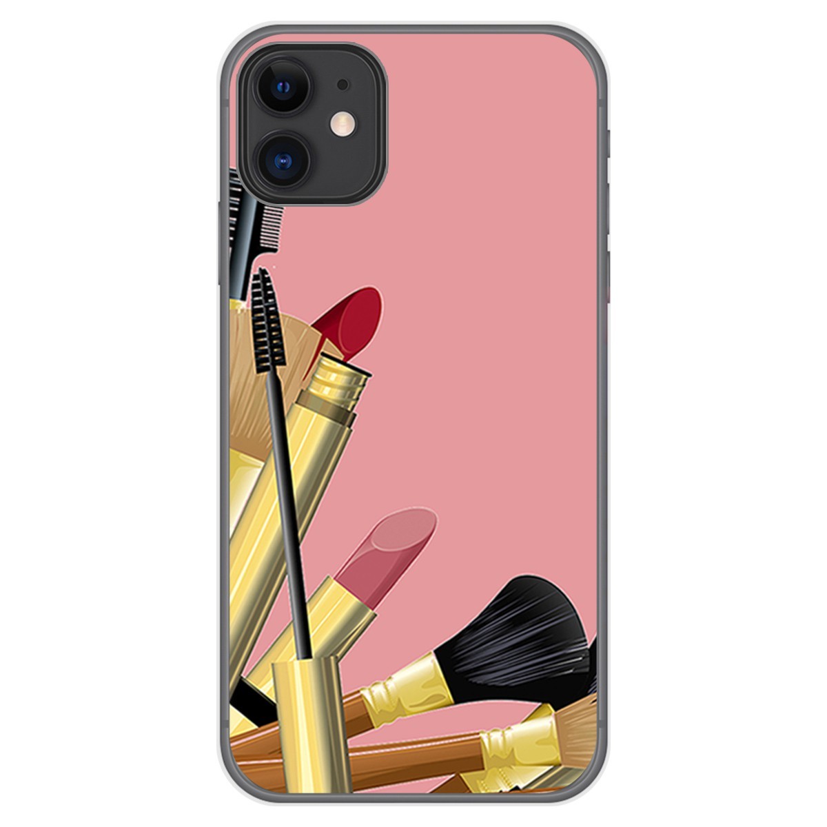 Funda Gel Tpu para Iphone 11 (6.1) diseño Brochas Dibujos