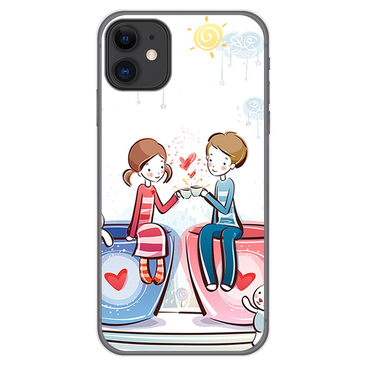 Funda Gel Tpu para Iphone 11 (6.1) diseño Café Dibujos