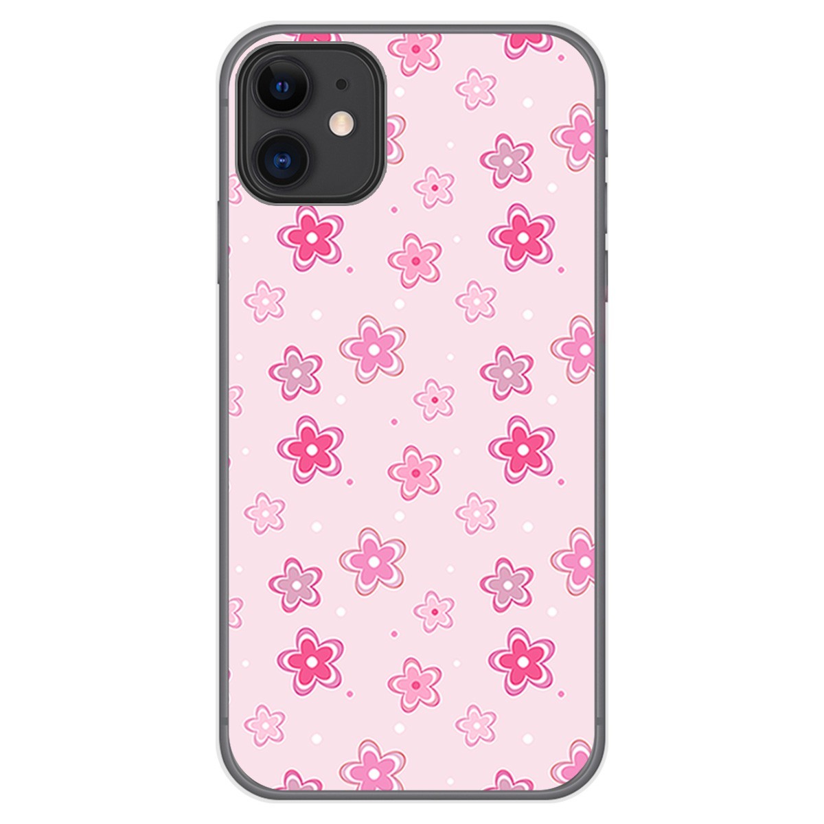 Funda Gel Tpu para Iphone 11 (6.1) diseño Flores Dibujos