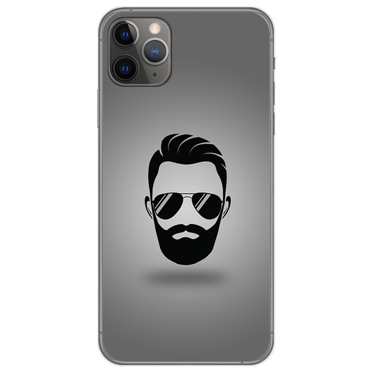 Funda Gel Tpu para Iphone 11 Pro (5.8) diseño Barba Dibujos