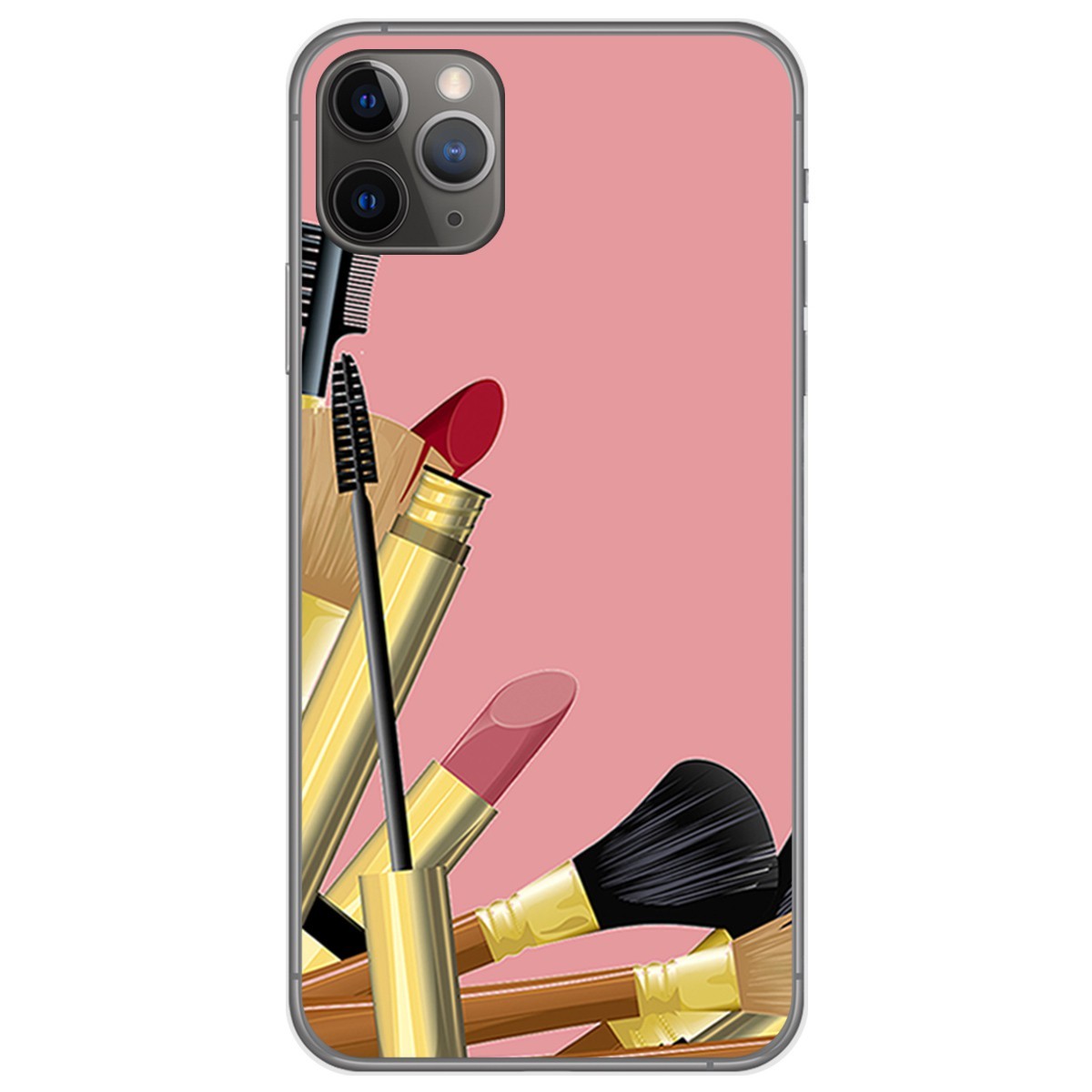 Funda Gel Tpu para Iphone 11 Pro (5.8) diseño Brochas Dibujos
