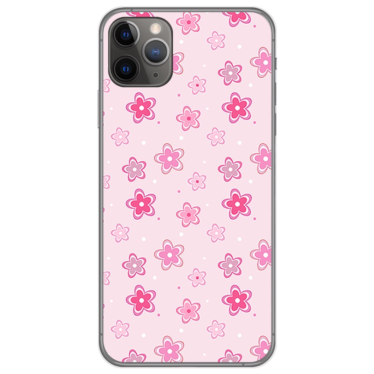 Funda Gel Tpu para Iphone 11 Pro (5.8) diseño Flores Dibujos