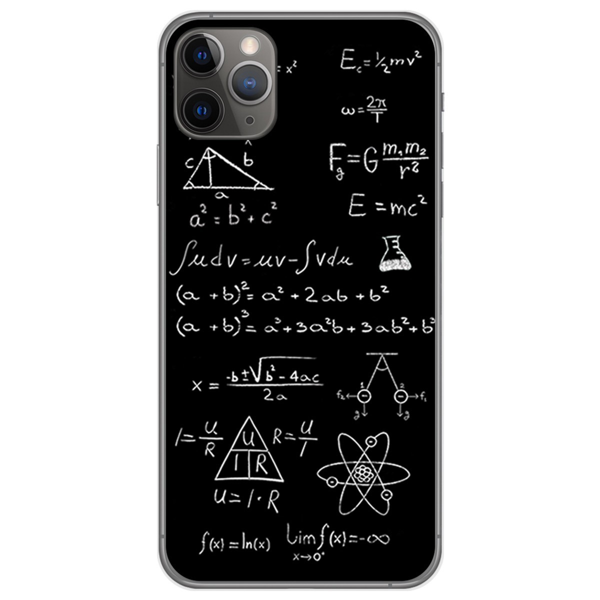 Funda Gel Tpu para Iphone 11 Pro (5.8) diseño Formulas Dibujos