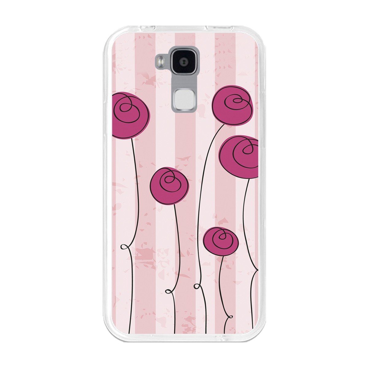 Funda Gel Tpu para Doogee Y6 / Y6C Diseño Flores Vintage Dibujos