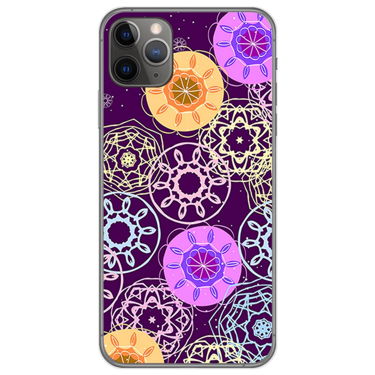 Funda Gel Tpu para Iphone 11 Pro (5.8) diseño Radial Dibujos