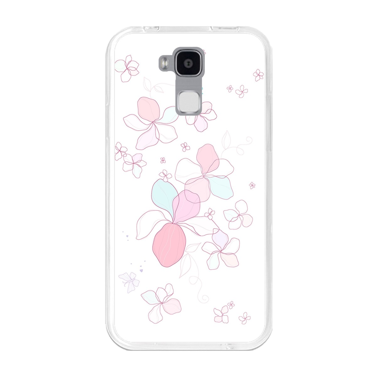 Funda Gel Tpu para Doogee Y6 / Y6C Diseño Flores-Minimal Dibujos