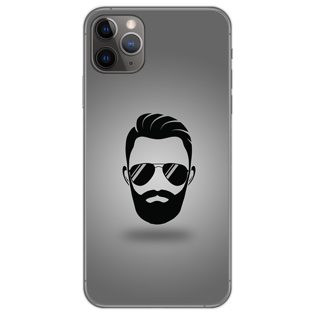 Funda Gel Tpu para Iphone 11 Pro Max (6.5) diseño Barba Dibujos