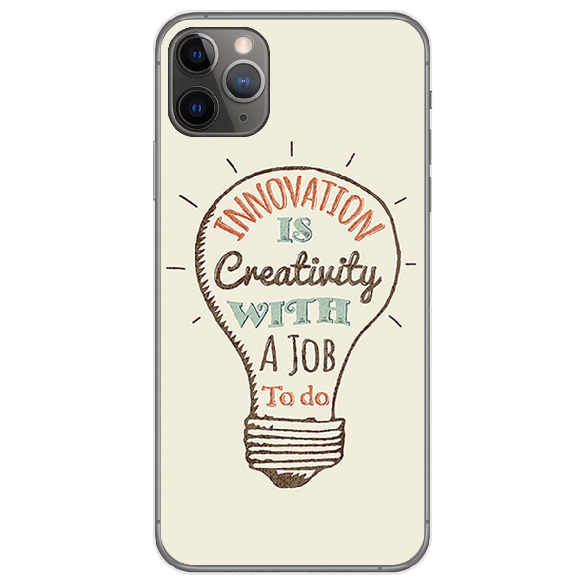 Funda Gel Tpu para Iphone 11 Pro Max (6.5) diseño Creativity Dibujos