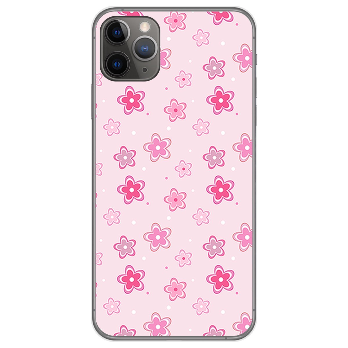 Funda Gel Tpu para Iphone 11 Pro Max (6.5) diseño Flores Dibujos