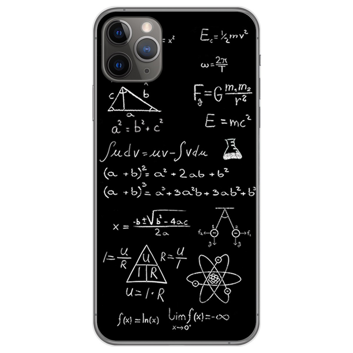 Funda Gel Tpu para Iphone 11 Pro Max (6.5) diseño Formulas Dibujos