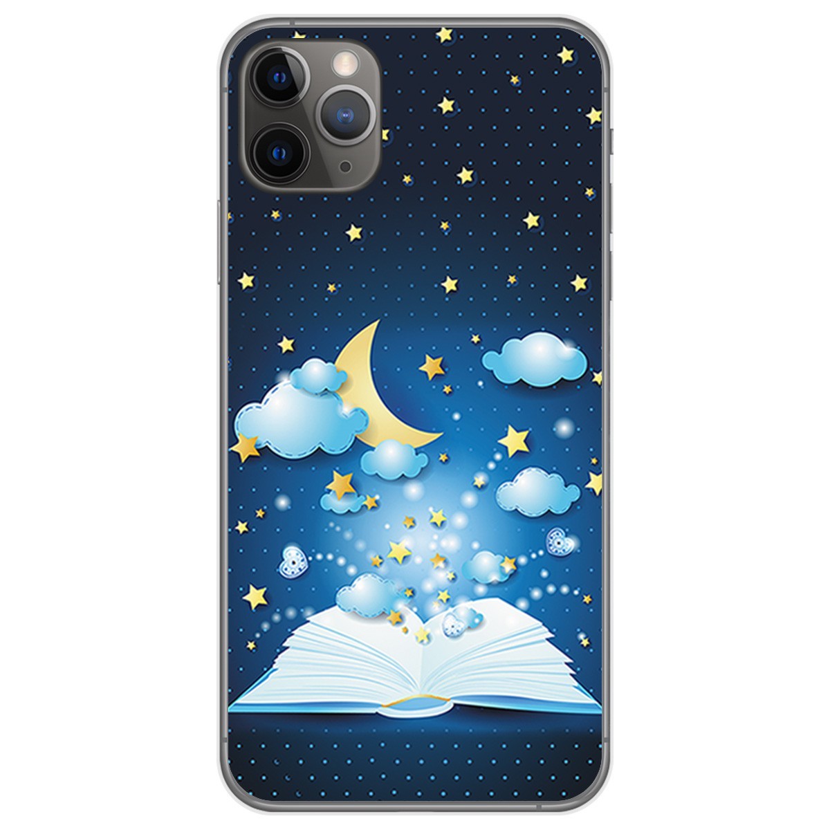 Funda Gel Tpu para Iphone 11 Pro Max (6.5) diseño Libro Cuentos Dibujos
