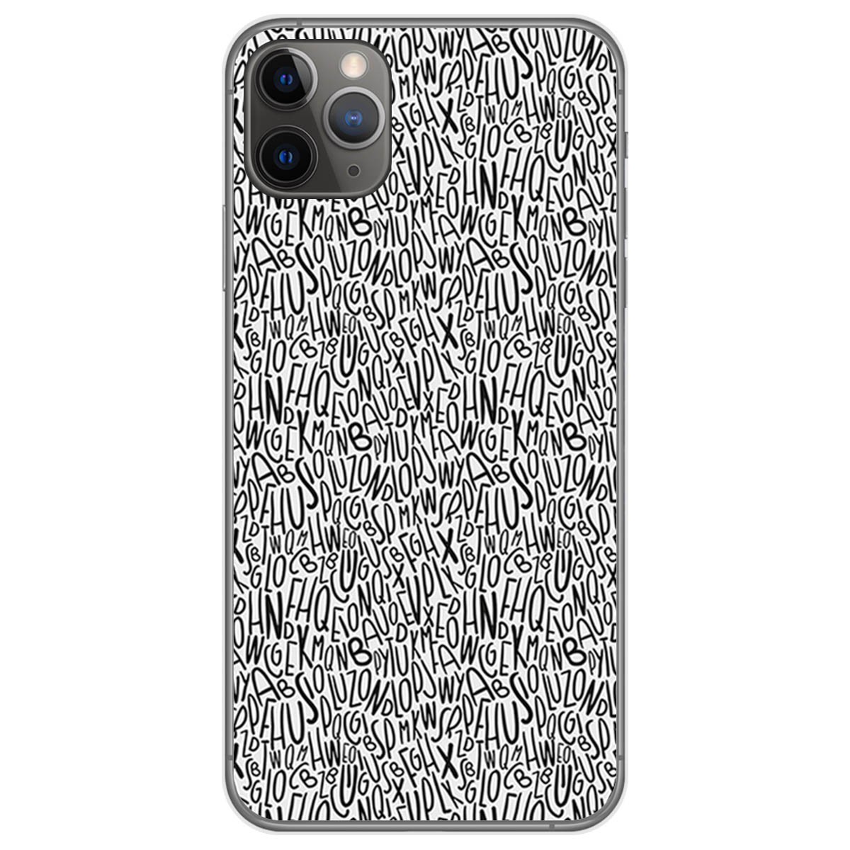 Funda Gel Tpu para Iphone 11 Pro Max (6.5) diseño Letras Dibujos