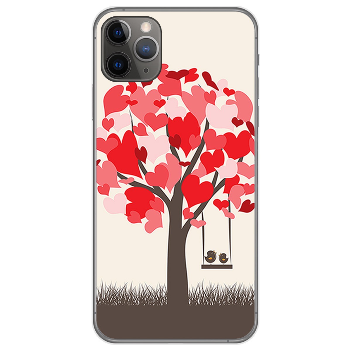 Funda Gel Tpu para Iphone 11 Pro Max (6.5) diseño Pajaritos Dibujos