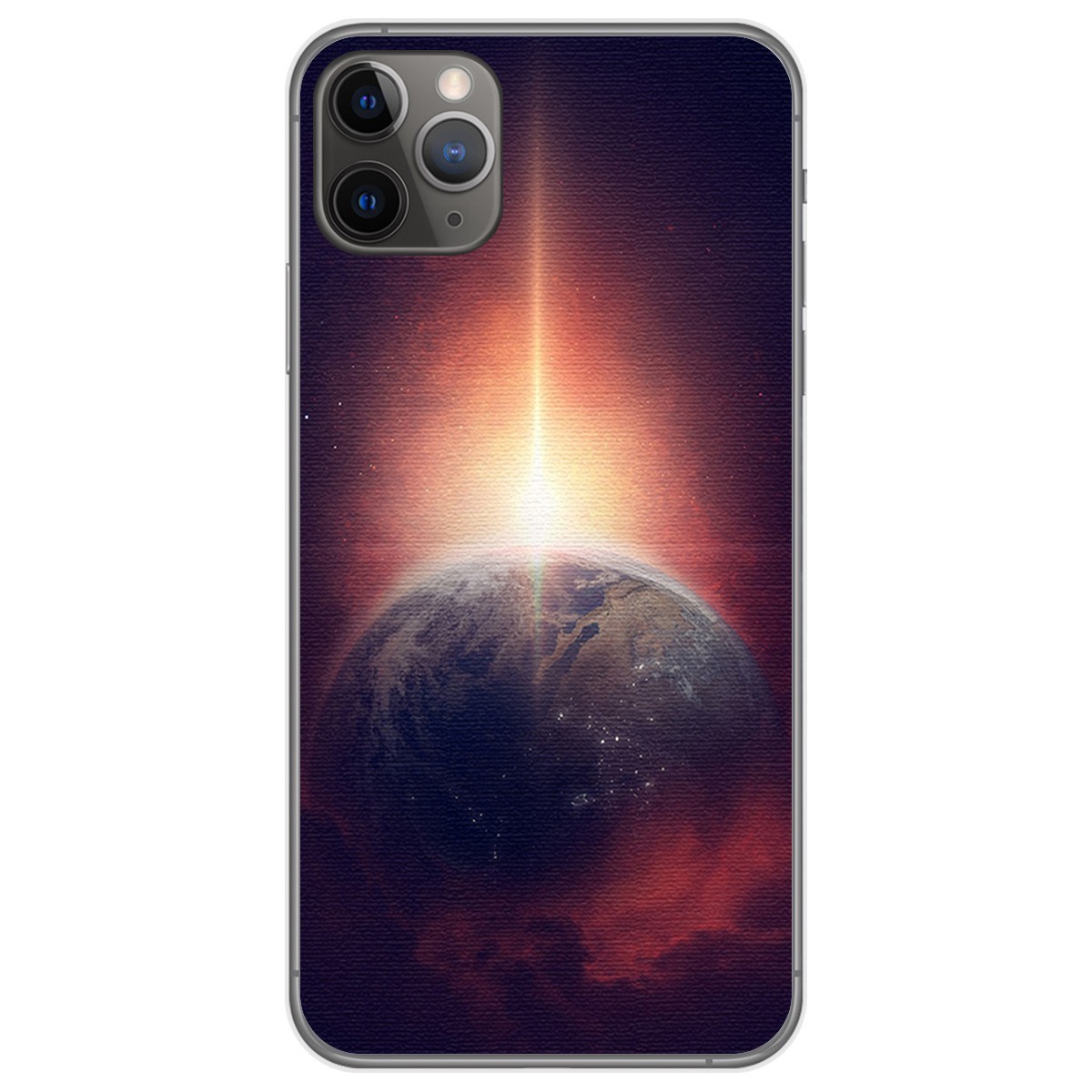 Funda Gel Tpu para Iphone 11 Pro Max (6.5) diseño Tierra Dibujos