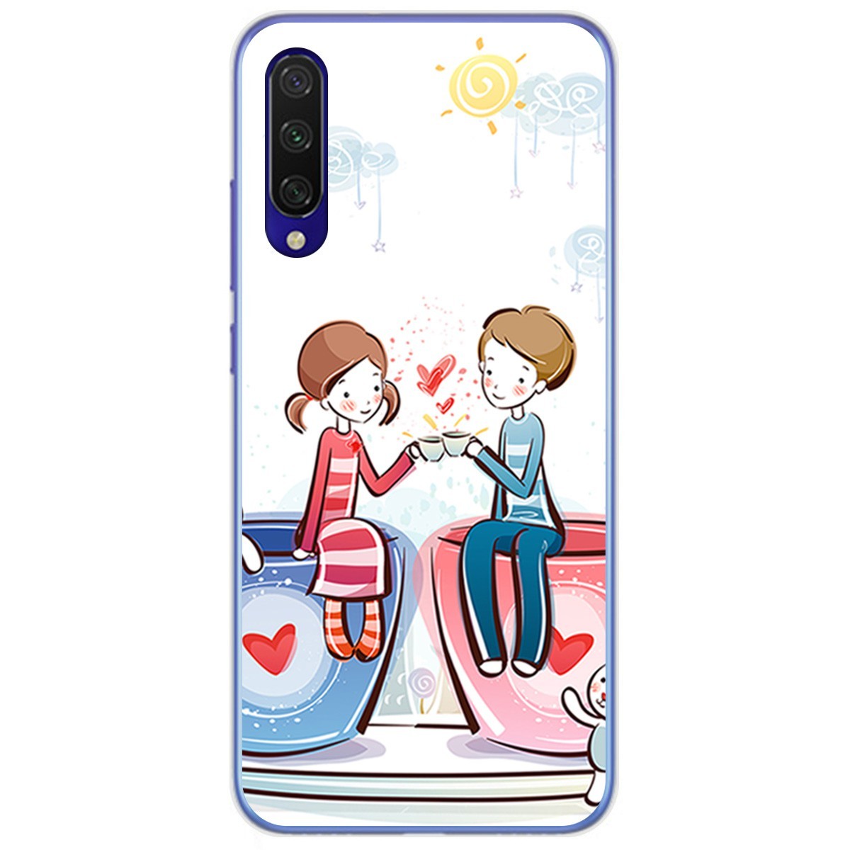 Funda Gel Tpu para Xiaomi Mi 9 Lite diseño Café Dibujos