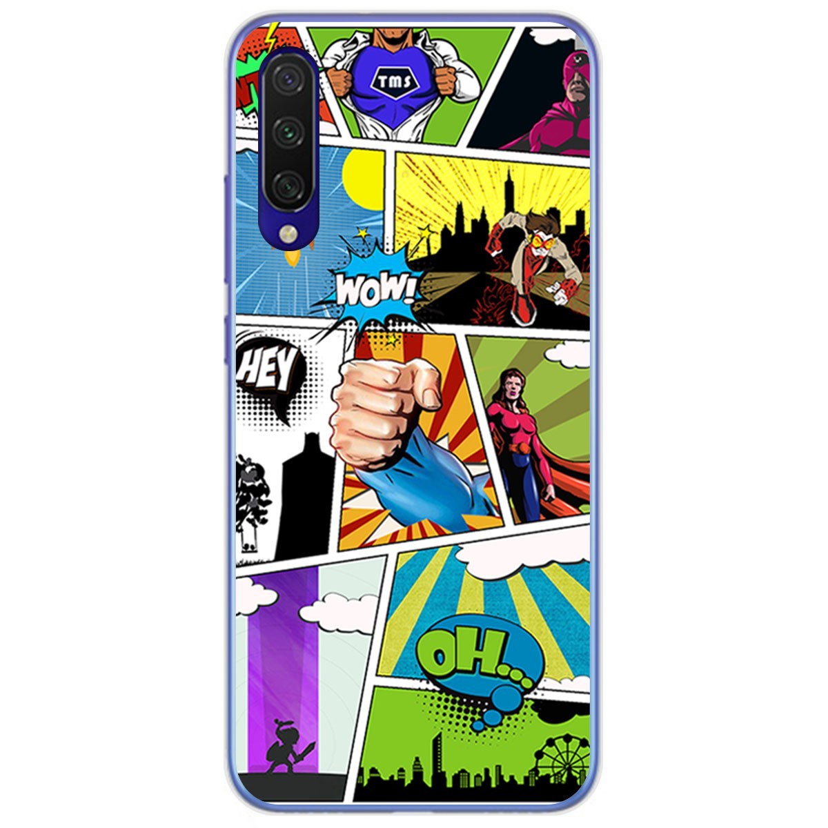 Funda Gel Tpu para Xiaomi Mi 9 Lite diseño Comic Dibujos