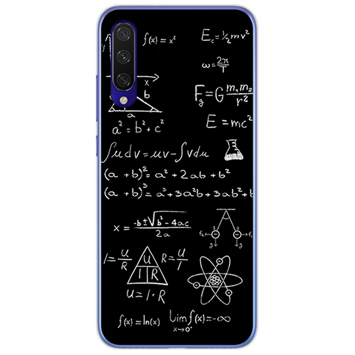 Funda Gel Tpu para Xiaomi Mi 9 Lite diseño Formulas Dibujos