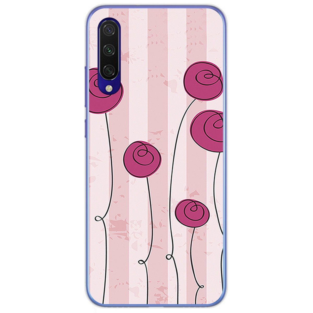 Funda Gel Tpu para Xiaomi Mi 9 Lite diseño Flores Vintage Dibujos