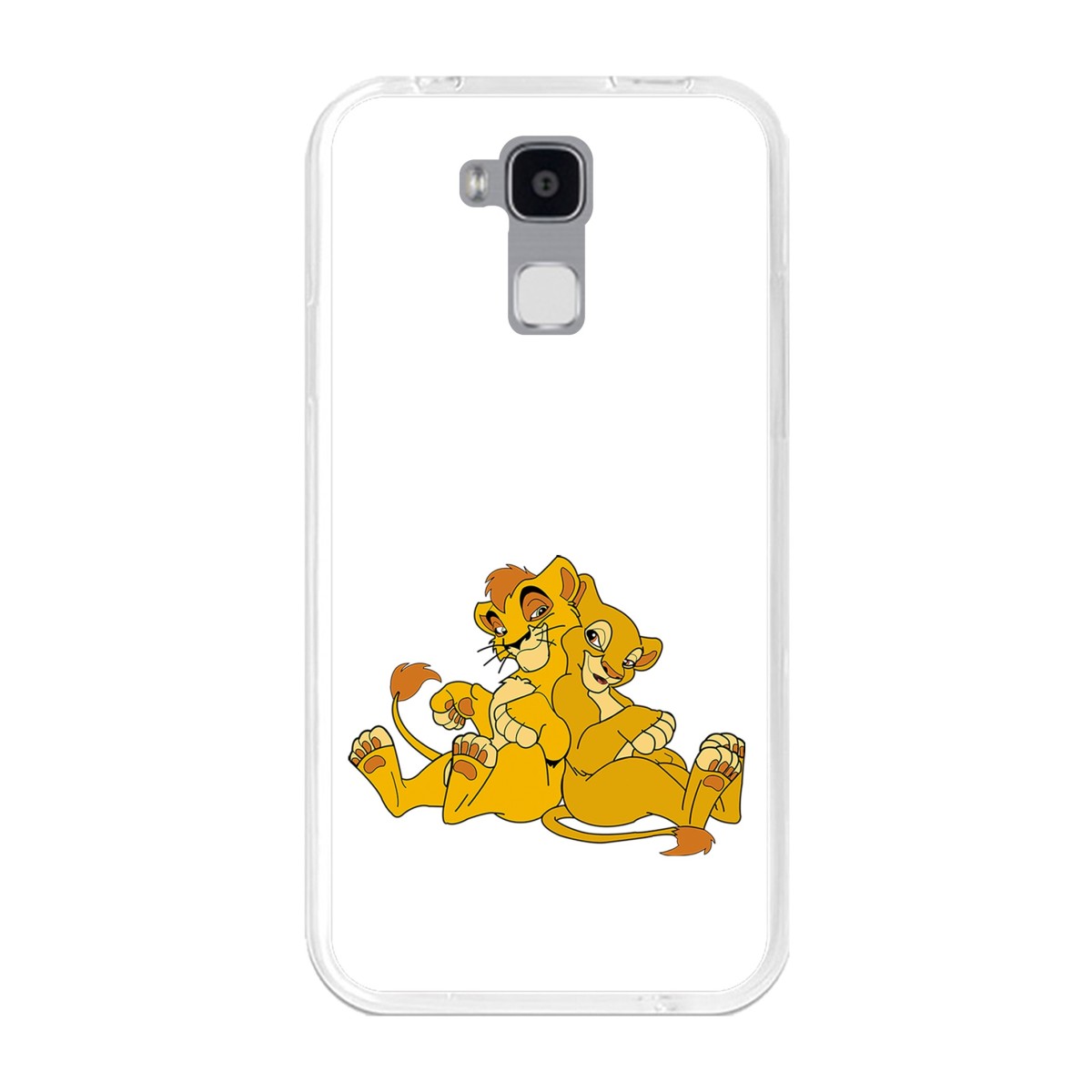 Funda Gel Tpu para Doogee Y6 / Y6C Diseño Leones Dibujos