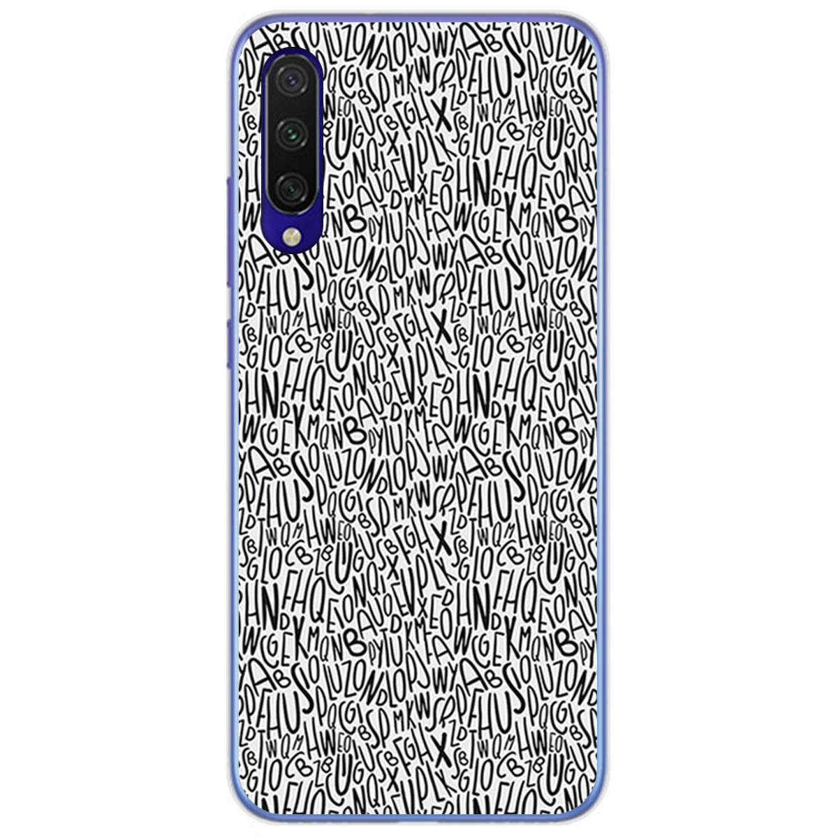 Funda Gel Tpu para Xiaomi Mi 9 Lite diseño Letras Dibujos