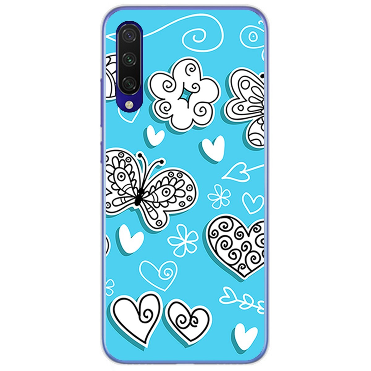 Funda Gel Tpu para Xiaomi Mi 9 Lite diseño Mariposas Dibujos