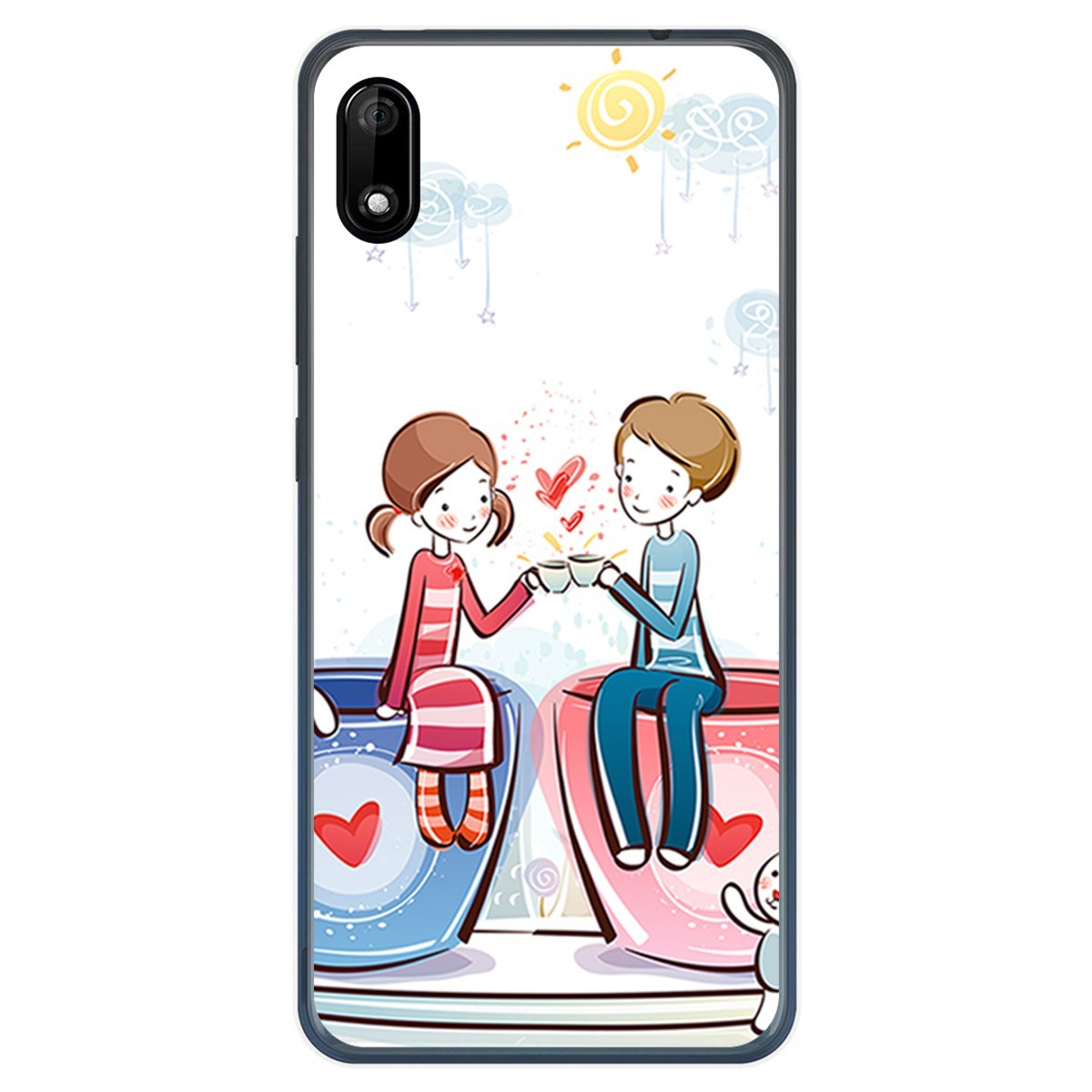 Funda Gel Tpu para Wiko Y70 diseño Café Dibujos