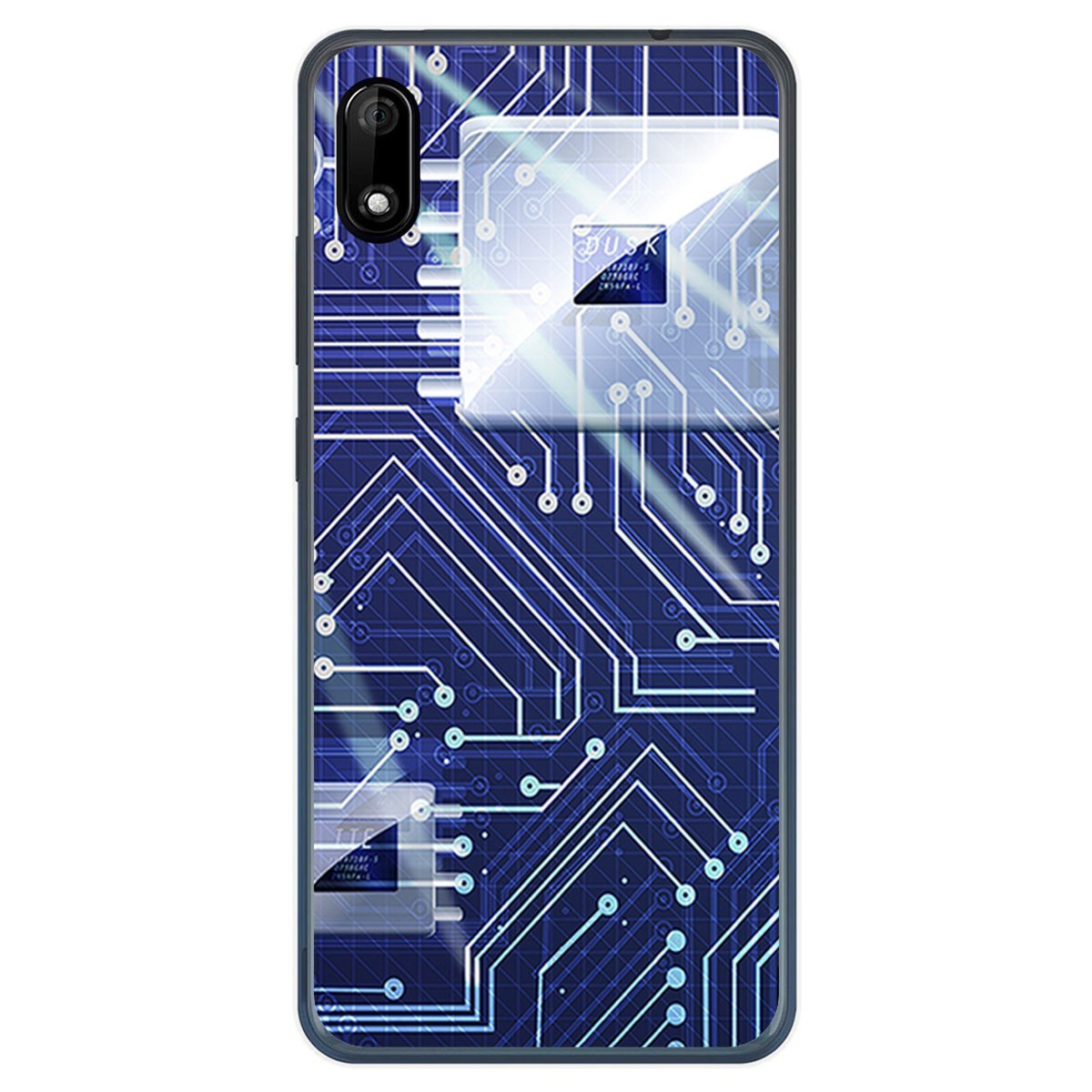 Funda Gel Tpu para Wiko Y70 diseño Circuito Dibujos