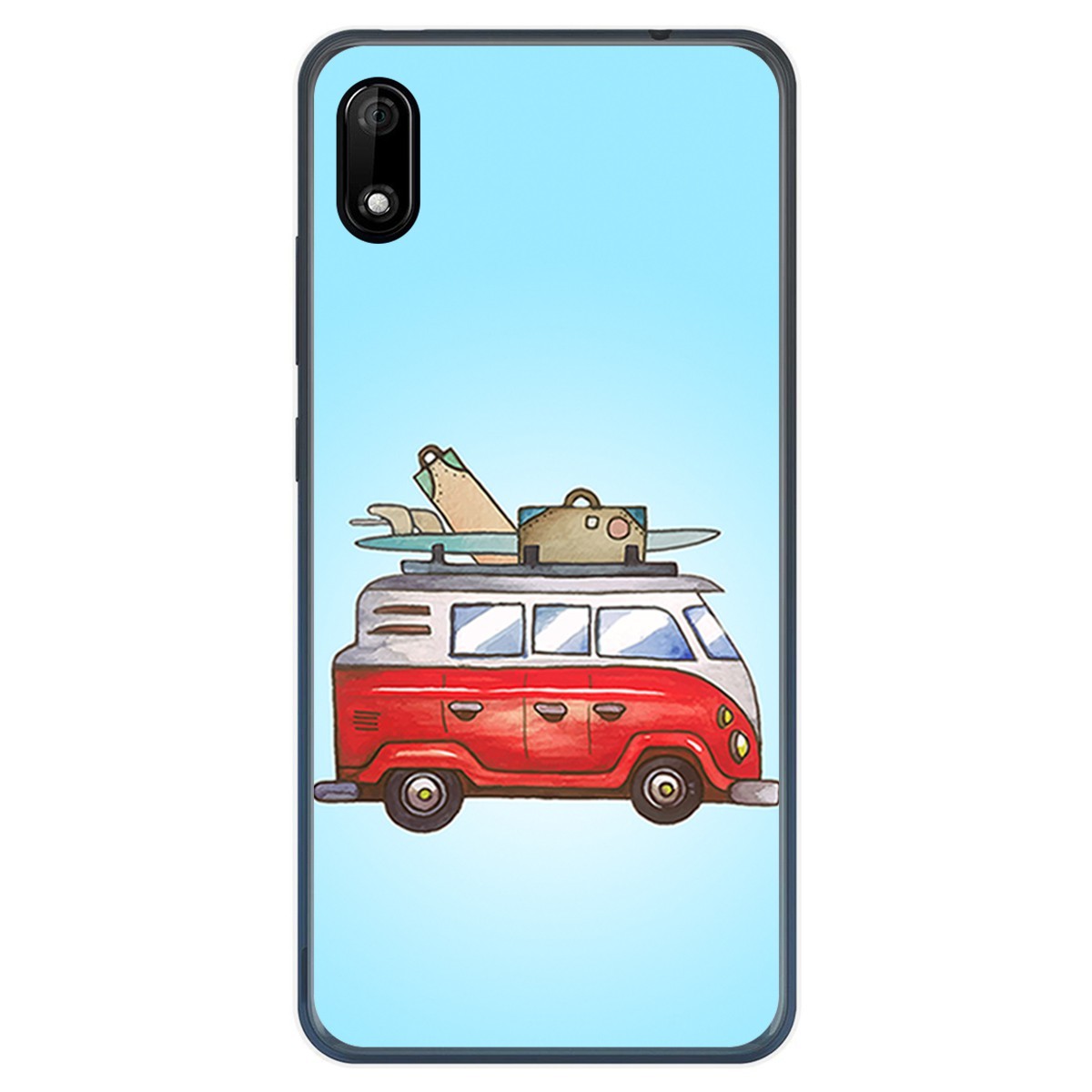 Funda Gel Tpu para Wiko Y70 diseño Furgoneta Dibujos